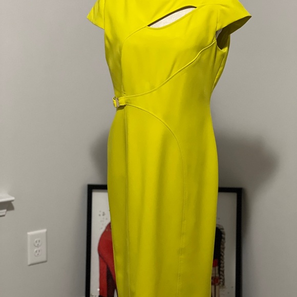 Chancelle Lime MIDI Dress - Picture 1 of 6